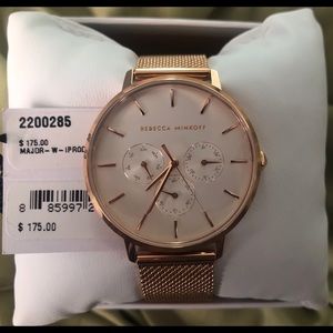 Major Rose Gold Tone Mesh Bracelet Watch, 38mm